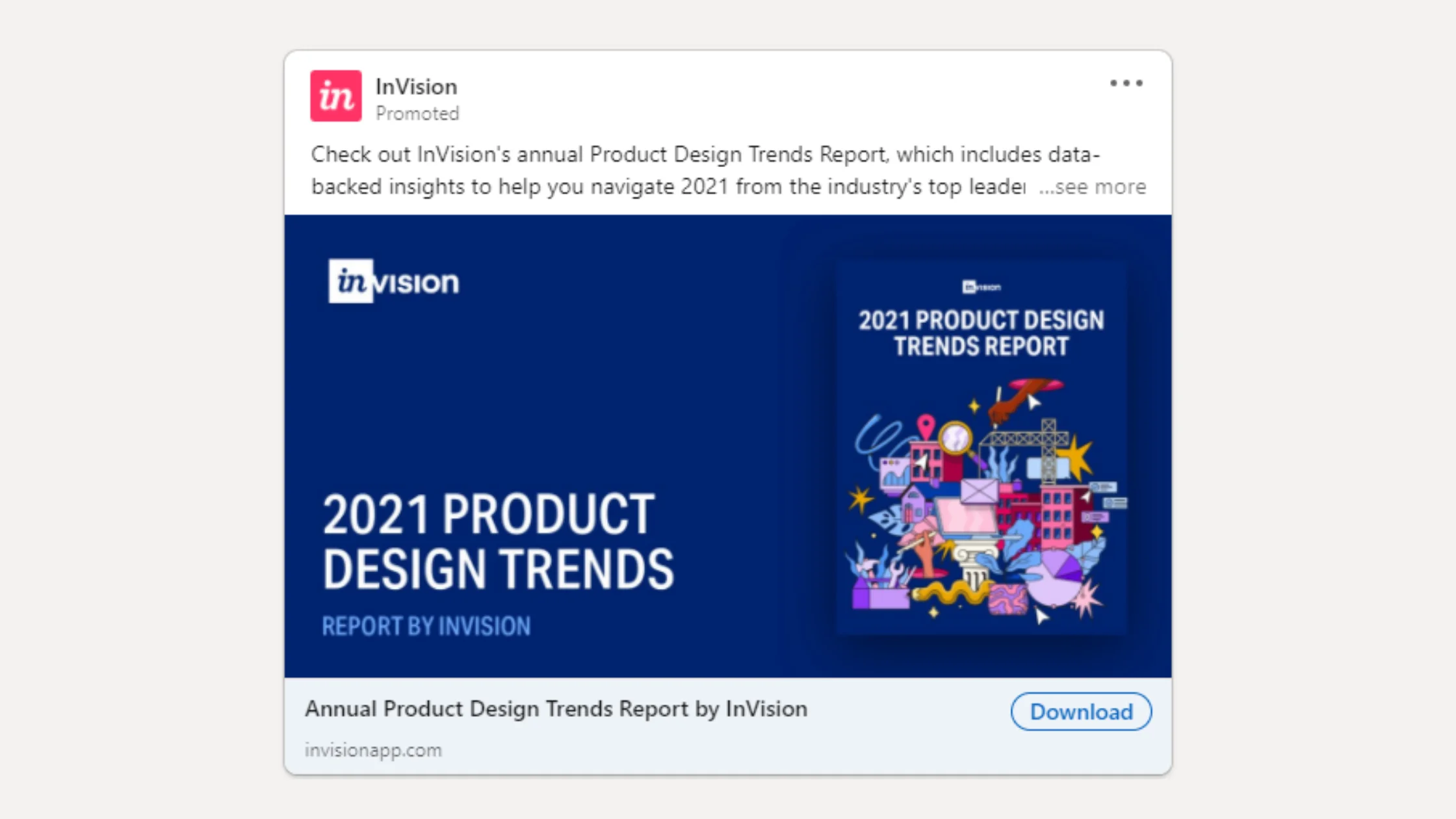 LinkedIn Anzeige Beispiel Invision