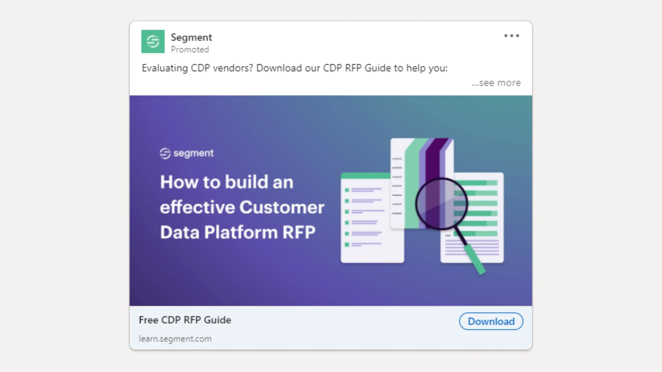 LinkedIn Anzeige Beispiel Segment